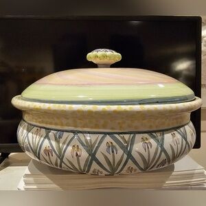 MacKenzie-Childs Bearded Iris Casserole “Bowlderole”